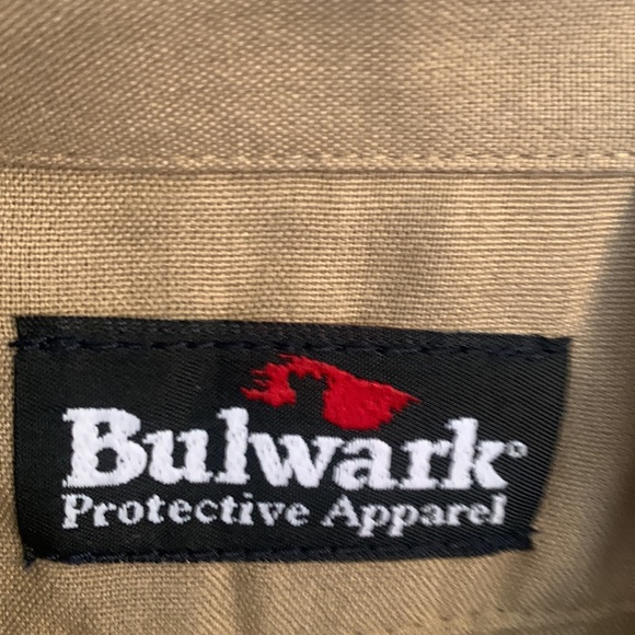 Bulwark Protective Apparel Fire Resistant Tan Long Sleeve Shirt Size 5XL NWOT - Picture 6 of 6